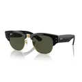 Produktbild: Ray-Ban RB0316S Mega Clubmaster Schwarz auf Arista (901/31) – 53 mm, Schwarz/G, 53/21/145