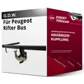 Produktbild: Anhängerkupplung abnehmbar für Peugeot Rifter Bus 08.2018-jetzt inkl. EBA neu