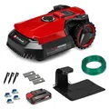 Produktbild: Einhell Mähroboter FREELEXO 500 Power X-Change (18 V, App-Steuerung, IPX5, Over-the-Air Updates via Wi-Fi, inkl. Installationsequipment für 500 m² + 2,5 Ah Plus Akku)