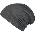 Produktbild: Enter the Complex® Leichte Beanie Mütze, Herren und Damen, Übergangsmütze, Sommer Beanie, Dünne Kopfbedeckung, Baumwolle (Jersey), S/M, Dunkel Grau Meliert