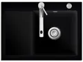 Produktbild: Flächenbündige Spüle MERA 70 F Nigra mit Becken rechts u. Excenterbedienung