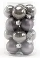 Produktbild: TrendLine Mini-Christbaumkugeln aus Glas Ø 3,5 cm warmgrau 16 Stück