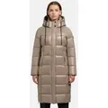 Produktbild: khujo Steppmantel Shane2-YM Glänzender Damen Wintermantel mit (abnehmbarer) Kapuze braun XL (42)