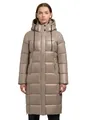 Produktbild: khujo Damen Steppmantel angesagte lange Winterjacke aus shiny glänzendem Material Shane2-YM Champagne Beige Gr. XL