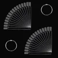 Produktbild: ILantule 100 Stück Nail Art Tips Ring Stick,Nagelspitzen Nagel Display,Display Transparent Nail Art Tips Nagel Salon Übungen(Klar)