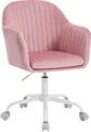 Produktbild: WOLTU Schreibtischstuhl, Bürostuhl ergonomisch, mit Armlehnen, Samt, Metallrahmen : Rosa Farbe: Rosa