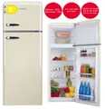 Produktbild: Amica Kühl-Gefrierkombination 206L EEK D 144cm automatisches Abtauen Creme Retro