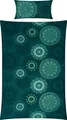 Produktbild: Erwin Müller Bettwäsche, Bettgarnitur Flanell - Mandala - mollig warm, temperaturregulierend, mit praktischem Reißverschluss - Petrol Größe 40x80 cm / 135x220 cm