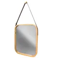 Produktbild: osoltus Edge Badspiegel Spiegel Wandspiegel Bambus mit Aufhängung 41x43,5 cm