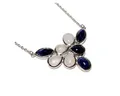 Produktbild: Edelschmiede925 Collier Mittelteilcollier 9257- Sterling Silber rhod. Chalcedon Sodalith
