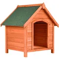Produktbild: Hundehütte Holz XXL Massiv Hundehaus Hundehöhle Hundehäuschen Outdoor Spitzdach