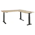 Produktbild: Stella Trading Memphis Moderner Eckschreibtisch höhenverstellbar elektrisch, Verstellbarer Bürotisch mit Memory Funktion & Metallgestell, Holzwerkstoff, Artisan Eiche/Graphit