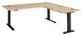 Produktbild: Eckschreibtisch Bürotisch Computertisch Eiche Schwarz höhenverstellbar