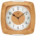 Produktbild: AMS 5804/18 Wanduhr Funk Funkwanduhr analog Holz Buche massiv mit Glas