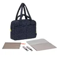 Produktbild: LÄSSIG Baby Wickeltasche mit Tragegriff und Wickelunterlage, Kinderwagenbefestigung, wasserabweisend/GRE Everyday Bag Leo dark blue