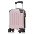 Produktbild: Koffer Suitcase, Trolley Reisekoffer Set, Rollkoffer Handgepäck,Hartschalenreisekoffer mit4Rollen360°, Zahlenschloss, Weicher Gummigriff (XL,Roségold)