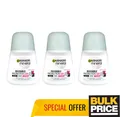 Produktbild: Garnier Mineral Invisible BW Colors Floral Touch 48H Roll-On Deo 3er Pack
