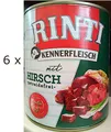 Produktbild: (EUR 5,77 / kg) Rinti Kennerfleisch mit Hirsch getreidefrei Nassfutter 6 x 800 g