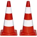 Produktbild: kaiserkraft | Leitkegel aus PVC | 2 Stück | reflektierend | Höhe 50 cm