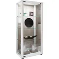 Produktbild: VCM Glasvitrine Kavisa M, stehend, 3 Fachböden, 50 x 115 x 38cm, weiß