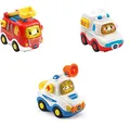 Produktbild: Vtech 80-242104 TUT TUT Baby Flitzer - 3er Set Einsatzfahrzeuge (Feuerwehrauto, Rettungswagen, Polizei), Babyautos, Mehrfarbig