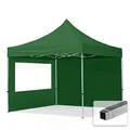 Produktbild: TOOLPORT Faltpavillon Faltzelt Pavillon 3x3m - 2 Seitenteile Aluminium 32mm Partyzelt 700N grün