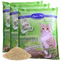 Produktbild: 3 x 10 Liter Lyra Power Grasfaser Katzenstreu Klumpstreu staubarm Lyra Pet®
