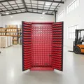 Produktbild: Stahlschrank Moldau Kleinteileschrank Kleinteilemagazin 340 Boxen Rot Schrank