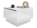 Produktbild: Mirjan24 Wohnzimmertisch Morezi, Couchtisch mit Stauraum, Sofatisch, Öffnung Oben, Kaffeetisch, Teetisch (Weiß Hochglanz, 60x60)