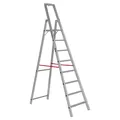 Produktbild: Euroline 22577 Stufenstehleiter mit Sicherheitsbrücke 8 Stufen Alu Klappleiter