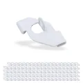 Produktbild: 100x Deckenclips mit Öse für Odenwalddecken Schienen, passend für Rasterdecken ohne bohren | mit Öse | weiss