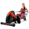 Produktbild: Hop-Sport Rudergerät Boost Rot, Magnetbremssystem, LCD Display, 10 Widerstandsstufen, Klappbar, Cardiogeräte für Zuhause, Ideal für Ganzkörpertraining, 120 kg Max. Belastbarkeit