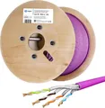 Produktbild: hb-digital CAT 7a Verlegekabel 500m Simplex Ethernetkabel Datenkabel max. 1200 MHz S/FTP AWG23 LSZH lila