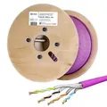 Produktbild: hb-digital Netzwerkkabel CAT 7a Simplex 500m max.1200 MHz S/FTP AWG23 LSZH lila