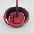 Produktbild: Vileda Spin & Clean Mop, Schwarz und Rot, runder und kompakter Eimer