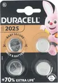 Produktbild: Duracell Electronics Lithium Knopfzelle CR2025 3 V (4er Blister)