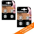 Produktbild: 4 x DL2025 Duracell & 4 x DL2032 Duracell Lithium 3V Knopfzellen - 2 x 4er VPE