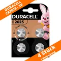 Produktbild: 4 x CR2025 Duracell Lithium Knopfzelle DL2025 150mAh 3V Batterie Coin 1 x 4er