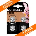Produktbild: 4 x CR2025 Duracell Lithium Knopfzelle DL2025 150mAh 3V Batterien 2025