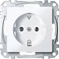 Produktbild: Merten MEG2301-0319 Schutzkontaksteckdose System M polarweiß glänzend