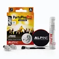 Produktbild: Alpine PartyPlug Pro Gehörschutz Ohrstöpsel für Konzert, Festival, Musik, Party & Disco - Höchste Musikqualität mit Naturgetreue Dämpfung - Wiederverwendbar & Hypoallergen - Mit Reiniger & Beutel
