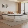 Produktbild: Portreen Matratze 90x200, 25cm,7-Zonen Federkernmatratze mit Spannbettlaken, Höhe 25cm, Taschenfederkernmatratze, Premium Taschenfederkern,H3