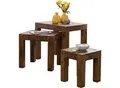 Produktbild: FineBuy Design Sheesham 3-teiliger Satz Beistell Tisch Massivholz Couchtisch