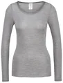 Produktbild: CALIDA True Confidence Langarmshirt Damen, aus Wolle-Seide, Feinripp, temperaturausgleichend und geruchsneutralisierend