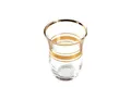 Produktbild: Pasabahce Teeglas 6er Set mit edlem Gold-Design - 95 ml, 6-tlg.