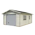 Produktbild: PALMAKO Blockbohlen-Garage, BxT: 360 x 550 cm (Außenmaße), Holz - beige