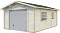Produktbild: Palmako Garage Roger, BxTxH: 426x598x276 cm, mit Sektionaltor, naturbelassen