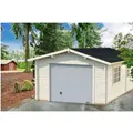 Produktbild: Palmako Holzgarage Roger mit Sektionaltor Natur 360 cm x 550 cm