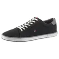 Produktbild: Tommy Hilfiger H2285ARLOW 1D Sneaker, Freizeitschuh, Halbschuh, Schnürer mit seitlicher Flaggen-Stickerei grau|schwarz 44 EU