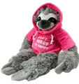 Produktbild: Faultier Kuscheltier XXL 40 cm – Plüschtier mit Hoodie Pink